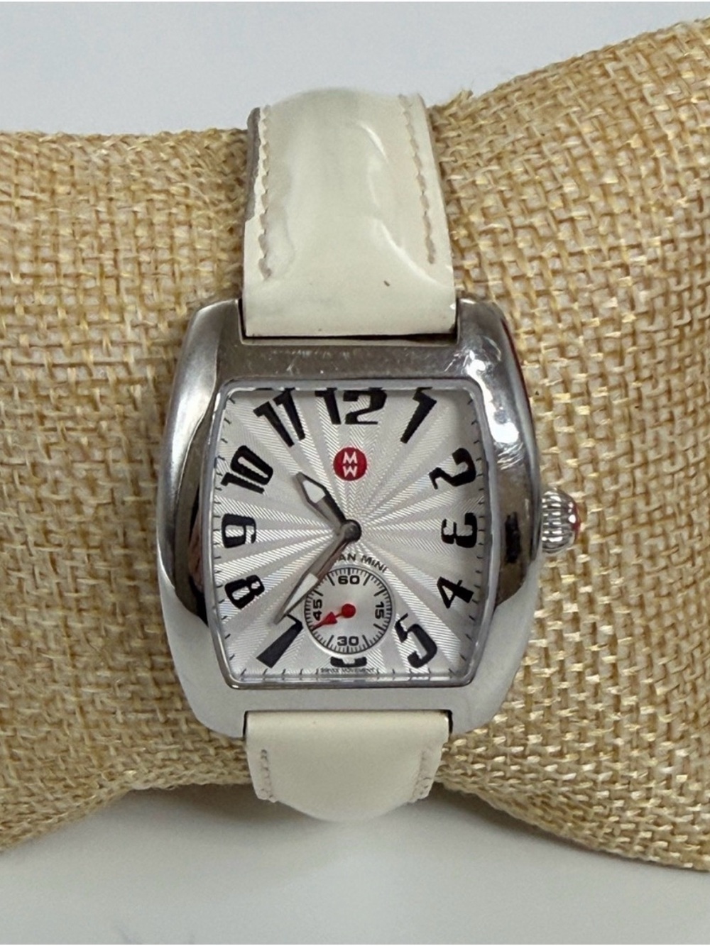 Michele Urban Mini Watch MW02A00A0001 With team patent leather Band Swiss